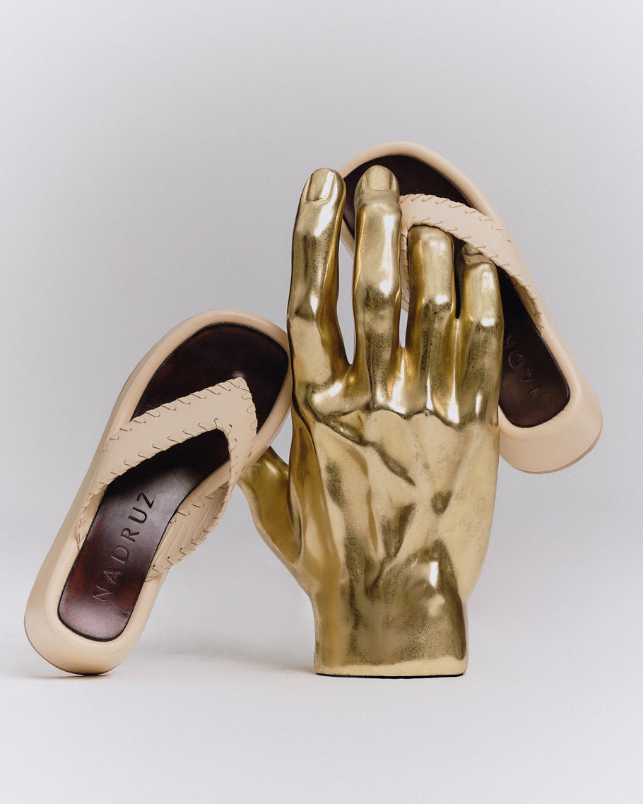 Flatform Alinhavo Creme