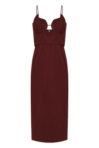 Vestido Shell Midi Dark Cherry