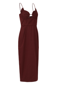 Vestido Shell Midi Dark Cherry