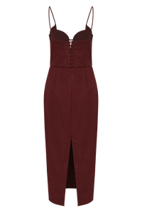 Vestido Shell Midi Dark Cherry
