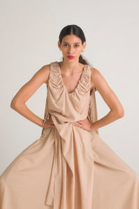 Vestido Medea Areia