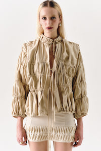 Camisa Puno Areia